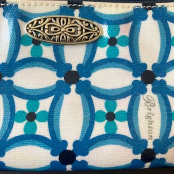 Brighton White & aqua blue floral design wristlet - Picture 3 of 5